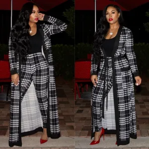 Nia Bella 2pc Coat   Pants Set (Curvy Sizes)