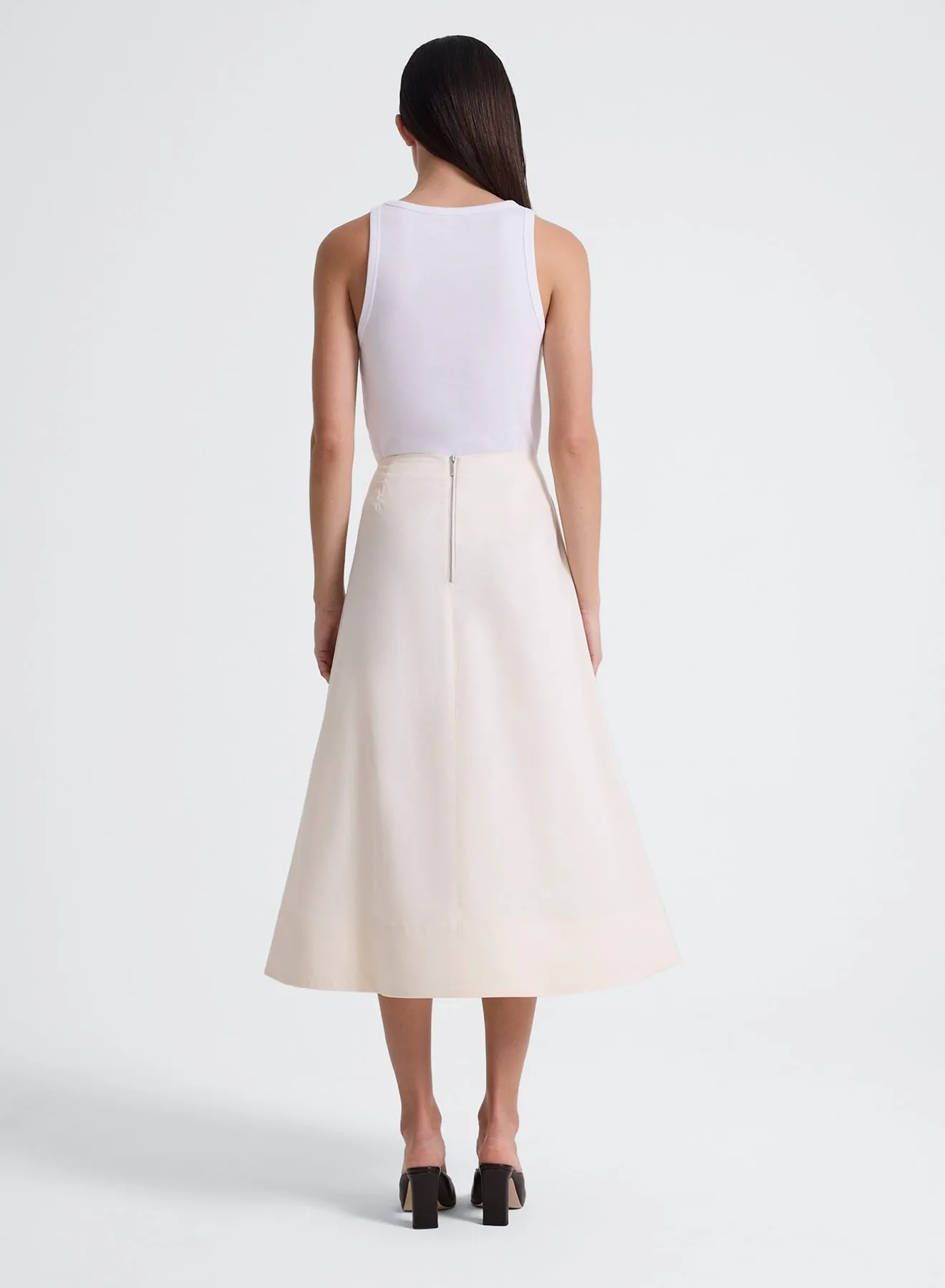 Note Cotton Midi Skirt- Pillo