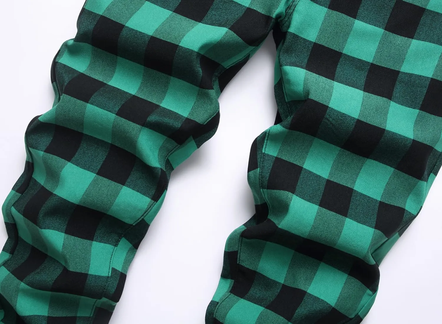 NOVOCCT Plaid Pants for Men - Skinny Mens Dress Pants - Stretch Slim Fit Business Casual Dress Chinos for Men