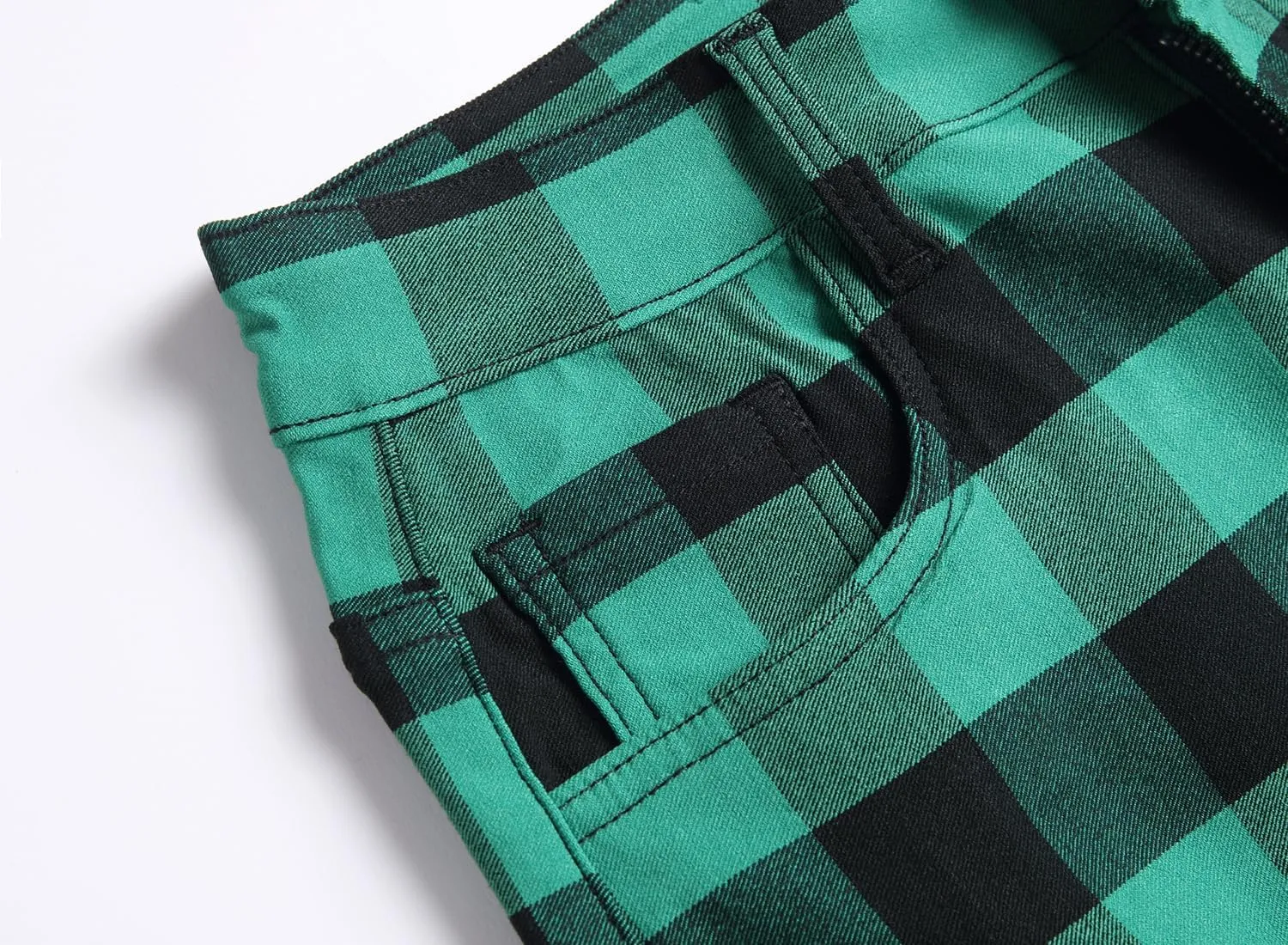 NOVOCCT Plaid Pants for Men - Skinny Mens Dress Pants - Stretch Slim Fit Business Casual Dress Chinos for Men