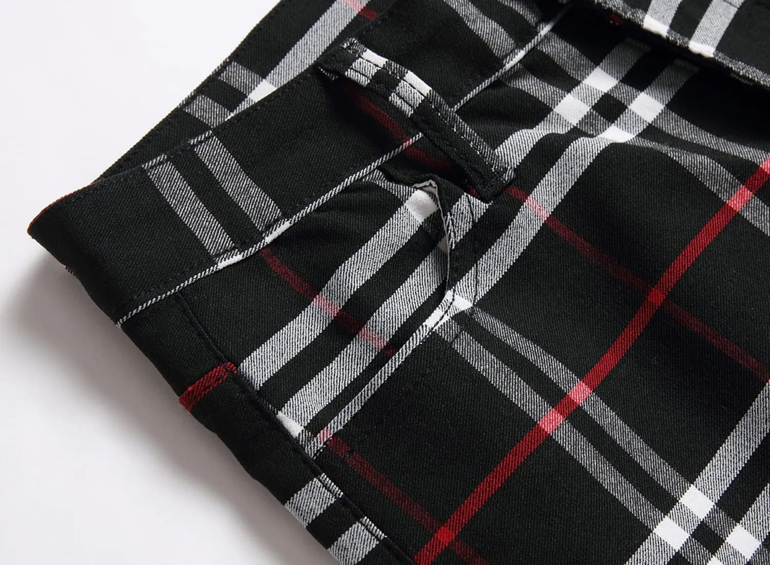 NOVOCCT Plaid Pants for Men - Skinny Mens Dress Pants - Stretch Slim Fit Business Casual Dress Chinos for Men