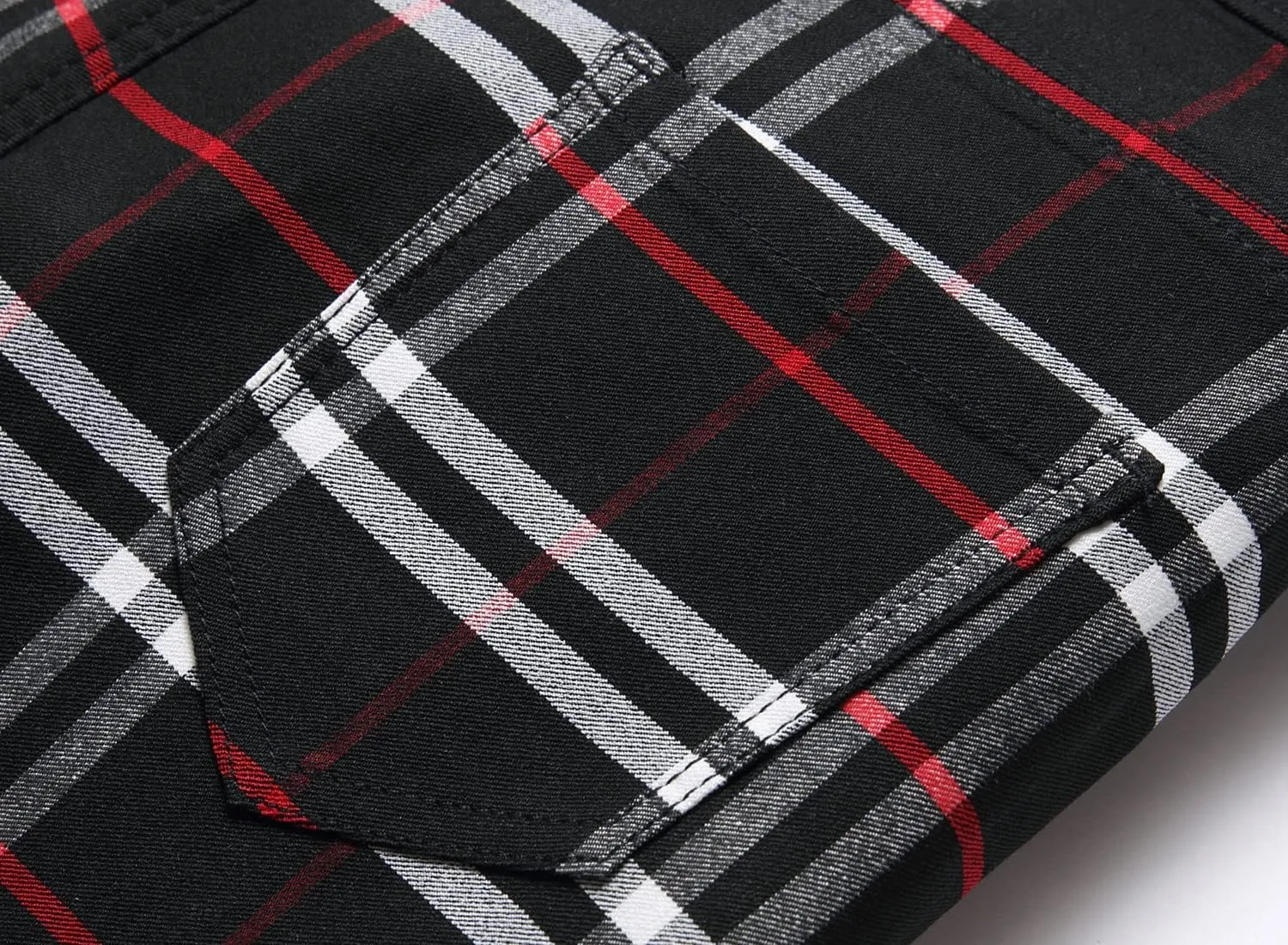NOVOCCT Plaid Pants for Men - Skinny Mens Dress Pants - Stretch Slim Fit Business Casual Dress Chinos for Men