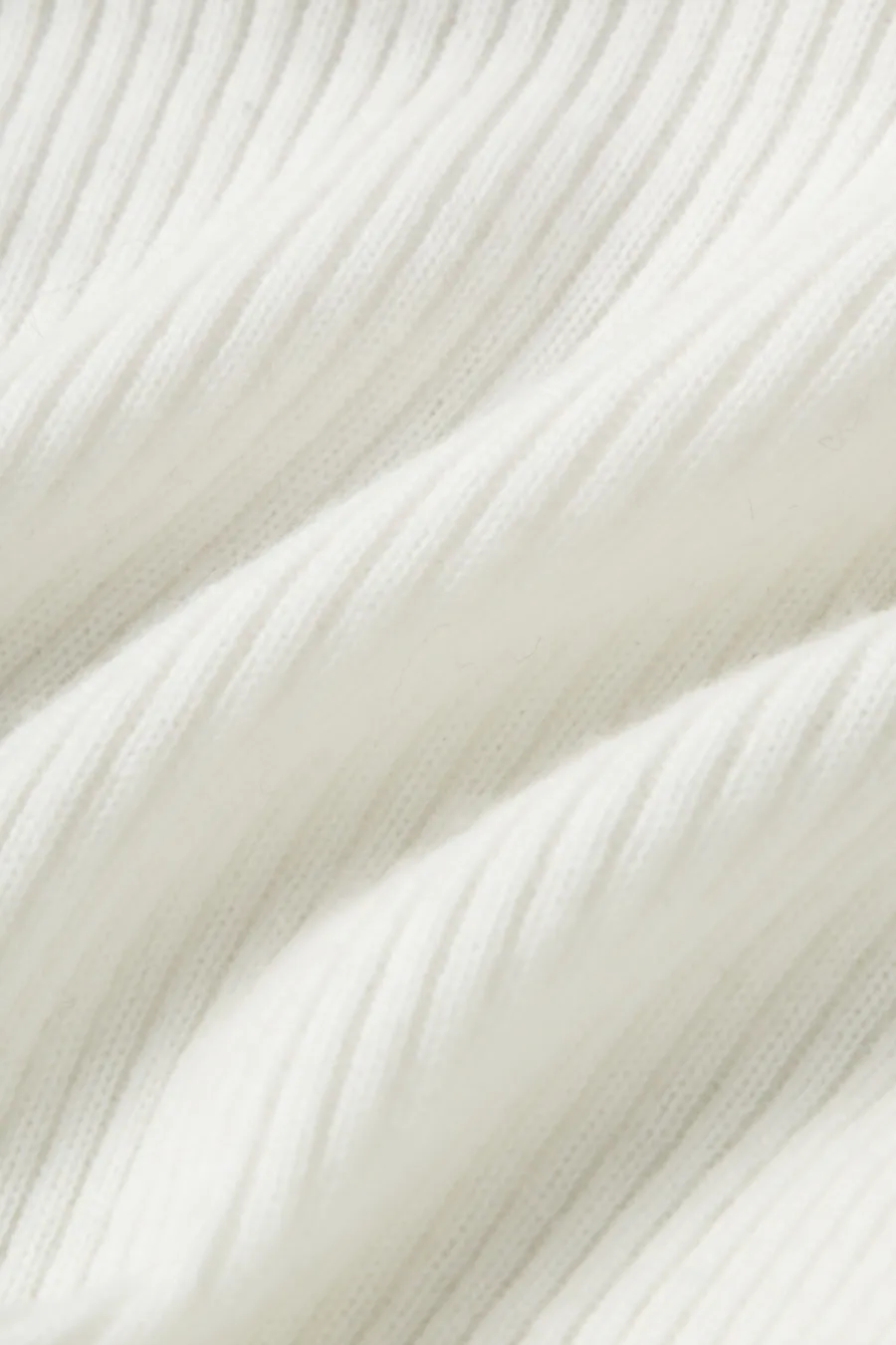 Pure Wool Mock Neck Sweater Plain White