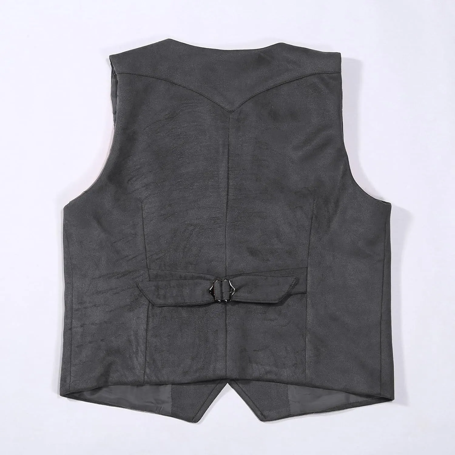 Retro Boys Western Vest Suede Cowboy Style Vest Casual V Neck Vintage Waist Coat