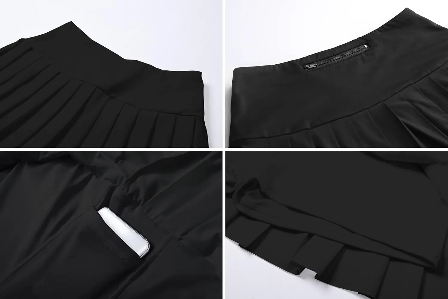 SANGTREE Women Pleated Tennis Skirt with Pockets Girls High Waisted Athletic Golf Skorts, 2 Years - US 4XL