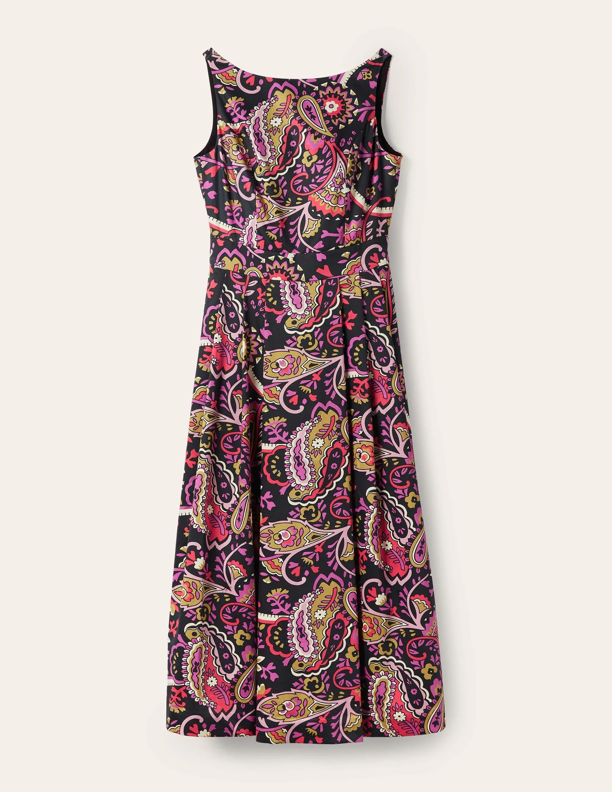 Scoop Back Fit and Flare Dress-Black,  Fantastical
