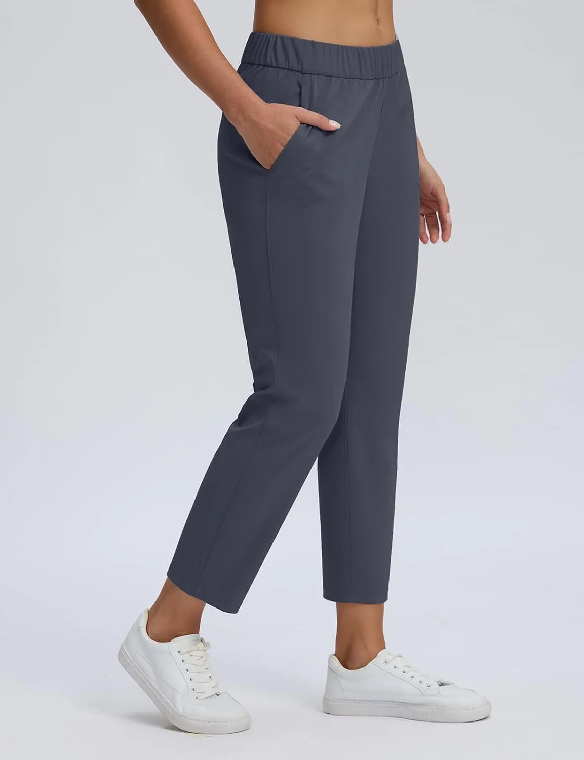 Seamaid Women's Golf Pants with Deep Pockets 7/8 Stretch Athletic Travel Pants for Casual Lounge
