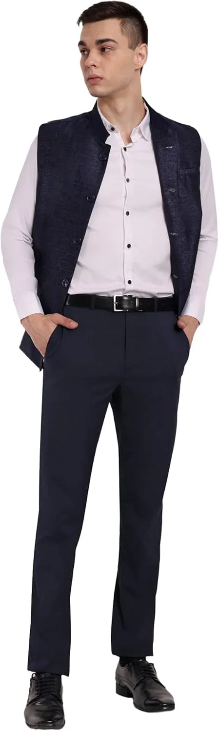 SKAVIJ Men's Nehru Jacket Waistcoat for Wedding Party and Festivals