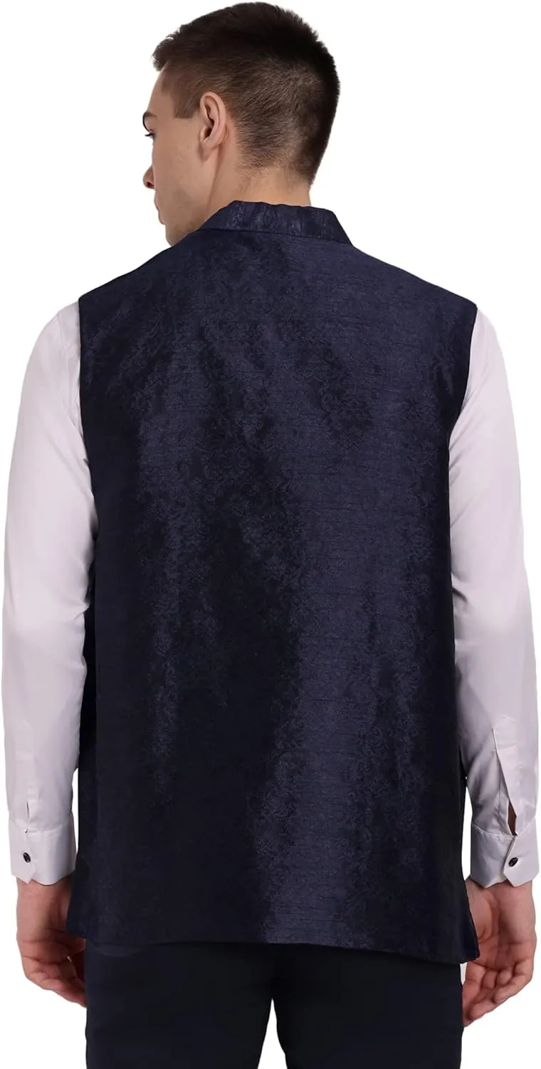 SKAVIJ Men's Nehru Jacket Waistcoat for Wedding Party and Festivals