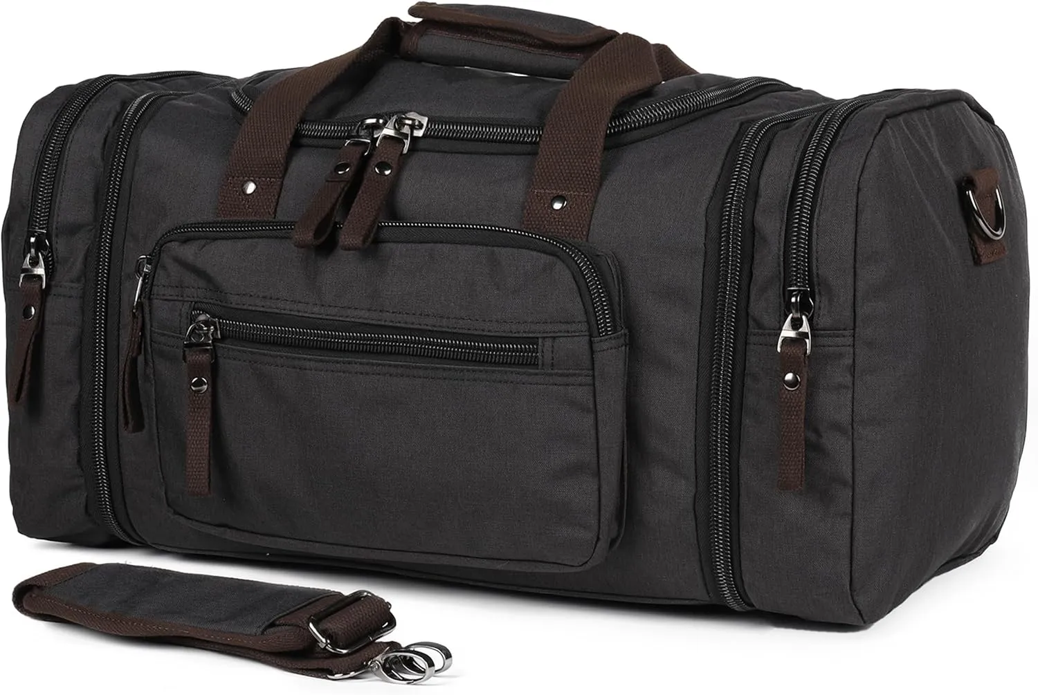 Stylish Duffle Bag for Travel  Expandable to 40L Lightweight and Waterproof Weekender Bag with Multiple Pockets and Adjustable Shoulder Strap for Men & Women  A Premium Carry On Duffle Bag