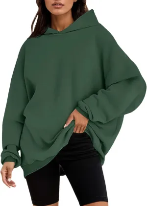 Sweatshirts for Women Oversized Hoodies Fleece Hooded Pullover Tops Sweaters Casual Comfy Fall Fashion Outfits Clothes 2024