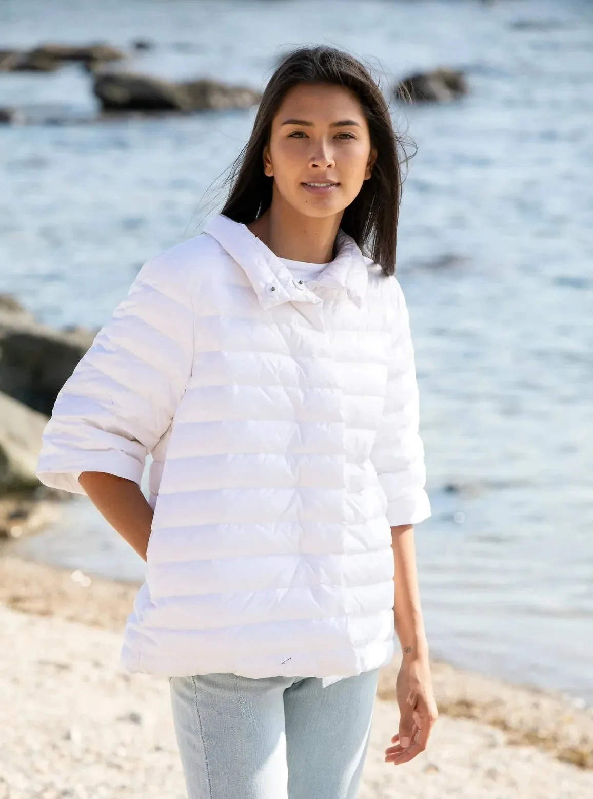 The Jewel Quilted Jacket [White-50828CN]