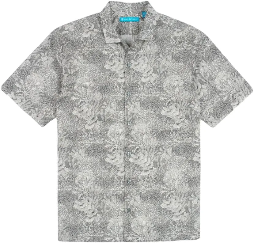 Tori Richard Men's Standing Tall Short Sleeve Cotton Lawn Button Up Shirt