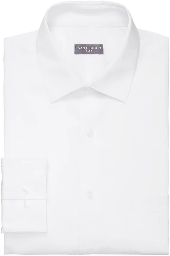 Van Heusen Men's Dress Shirt Regular Fit Ultra Wrinkle Free Flex Collar Stretch Solid