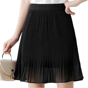 Women Boho Mini Skirt Summer A-Line Short Pleated Casual Skirt