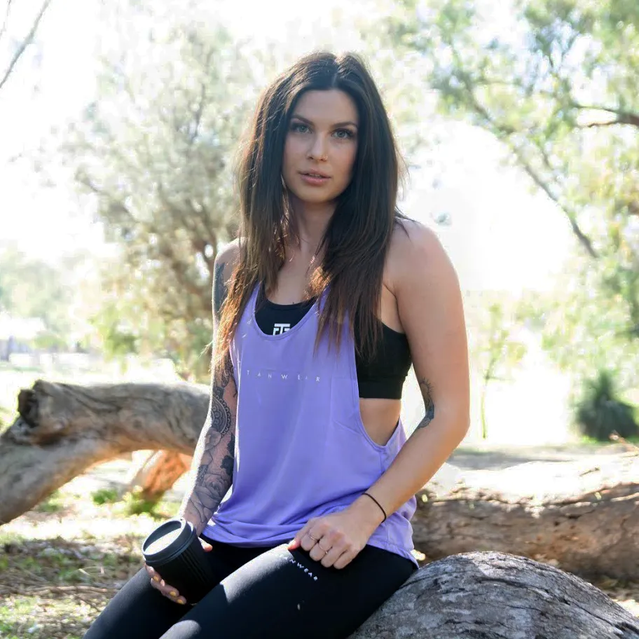 Women's Open-Back Poly Stringer - Pastel Purple