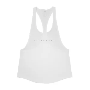 Women's Open-Back Poly Stringer - White
