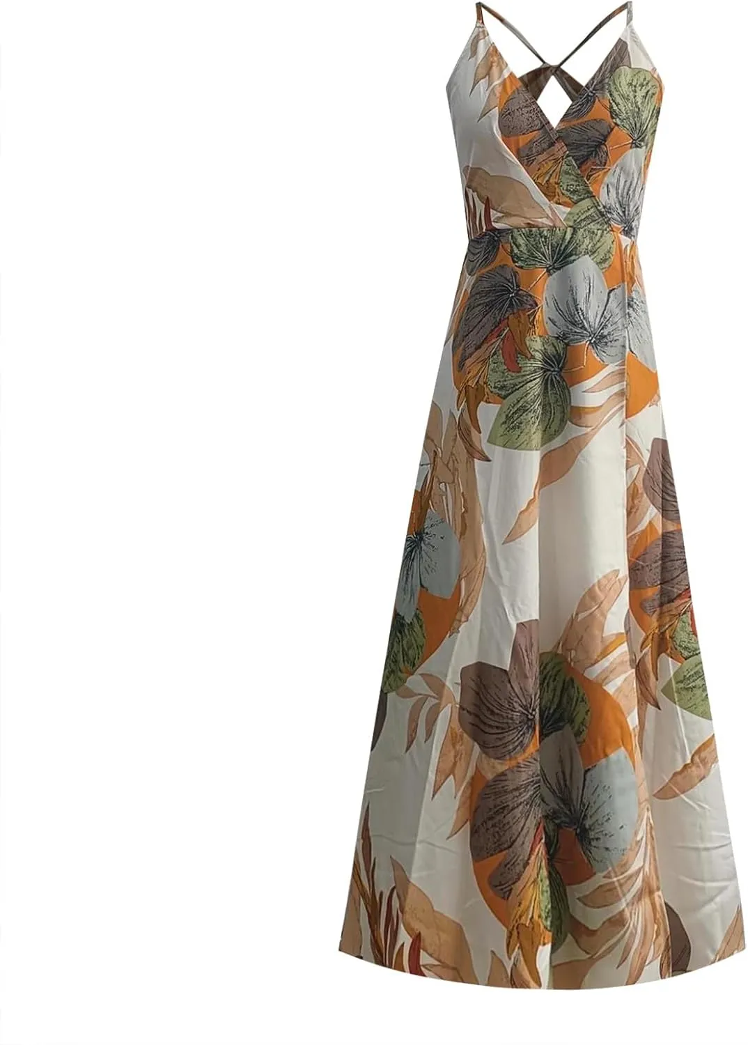 Womens Sexy Spaghetti Straps Maxi Dresses Beach Boho Dress Flowy Vocation Outfits 2025