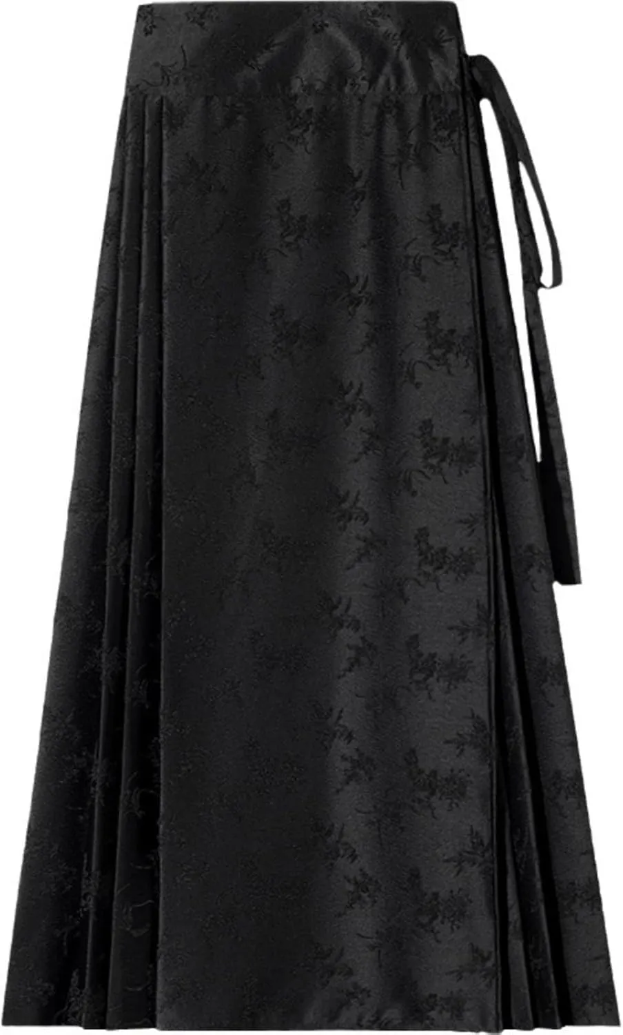 Women's Spring/Summer Chinese-Style Pleated Skirt with Horse face Design.