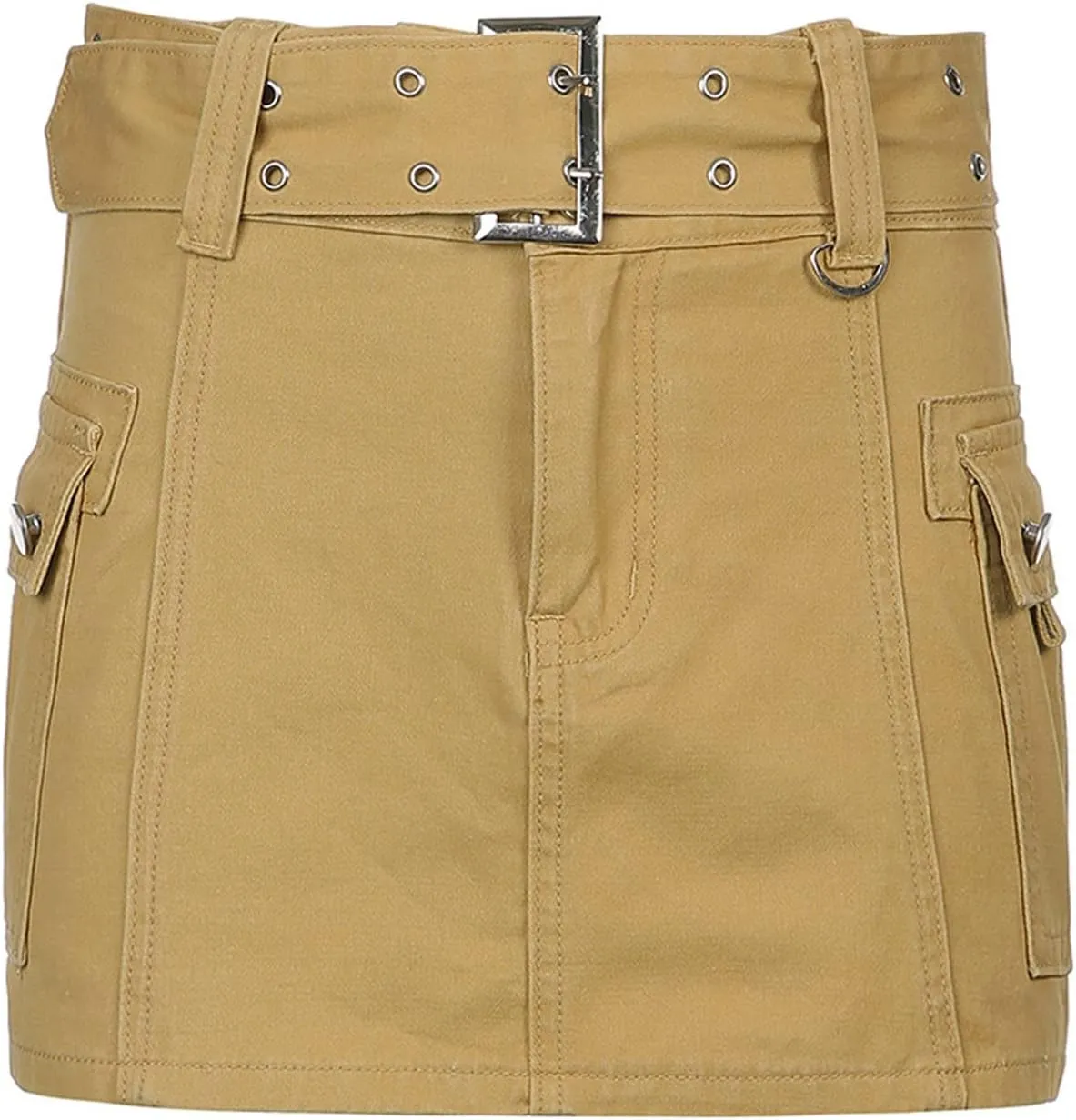 XBTCLXEBCO Girls Women High Waist Denim Skirts Casual A-Line Pleated Ruffled Mini Denim Skirt Flared Short Skater Skirt