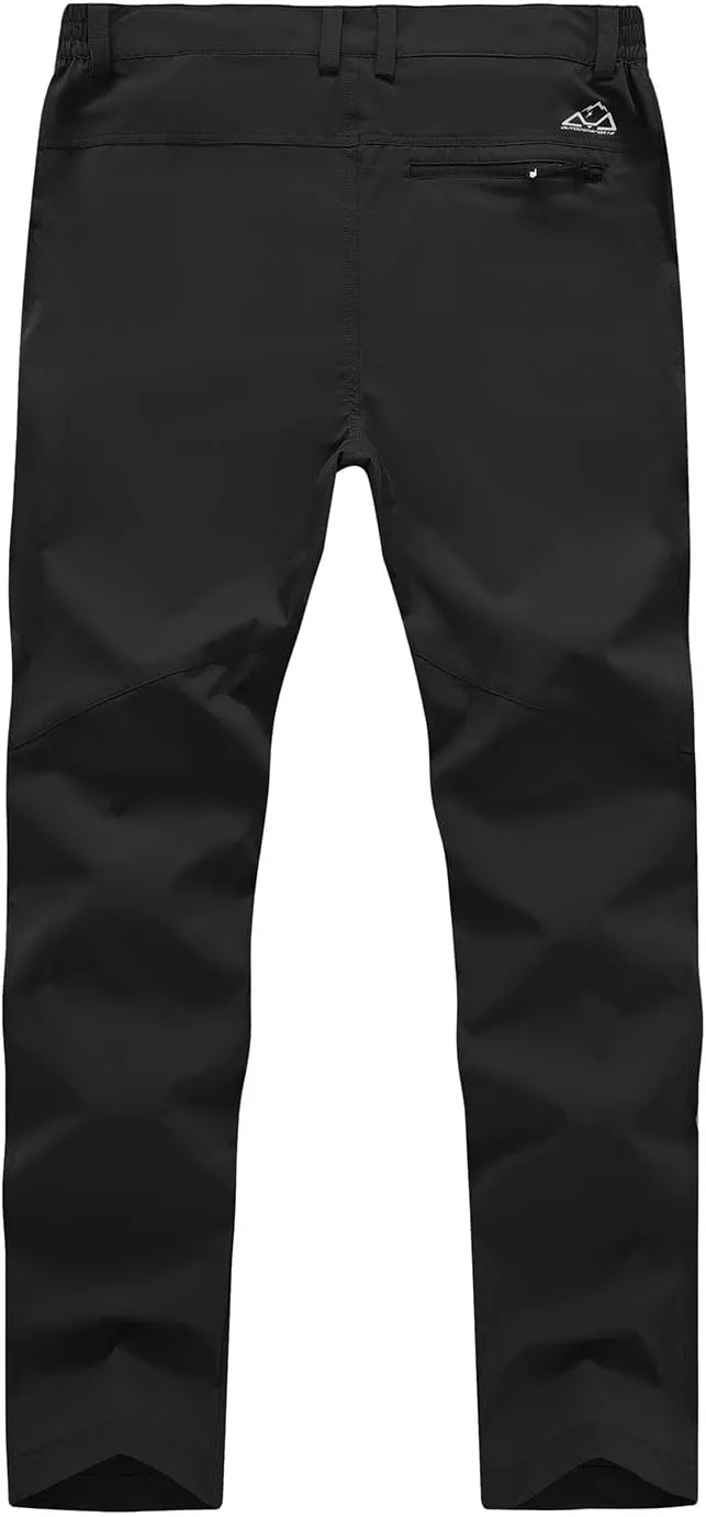 YSENTO Men's Cargo Hiking Pants Lightweight 5 Zipper Pockets Stretch Quick Dry Camping Fishing Travel Pants