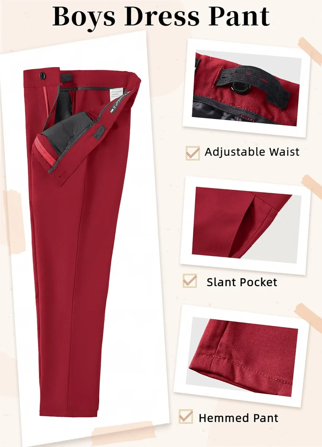YuanLu Suits for Boys Ring Bearer Outfit Formal Vest and Pants Suit for Boy Wedding Suits Set