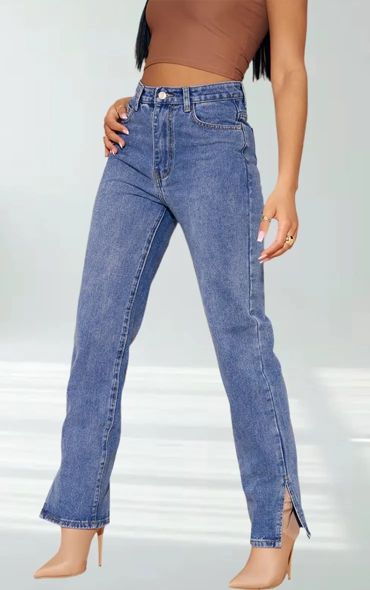 ZERMOM Women's Skinny Ripped Jeans Stretch Mid Rise Destroyed Distressed Denim Pants