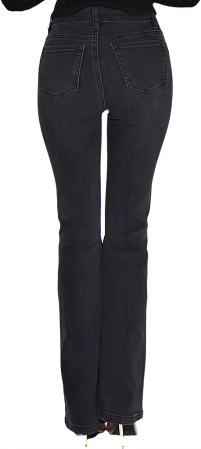 ZERMOM Women's Skinny Ripped Jeans Stretch Mid Rise Destroyed Distressed Denim Pants